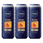 Buy now NIVEA MEN Cool Body Wash, Icy Menthol and Yuzu Scent, 3-in-1 Men's Body Wash, Face and Hair, Paraben Free, pH-Skin Friendly, 16.9 Fl Oz Bottle, Pack of 3 at indiglob india