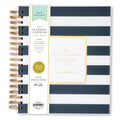 Blue Sky 2027 Daily & Monthly Planner Calendar, 8"x10", Rugby Stripe Black