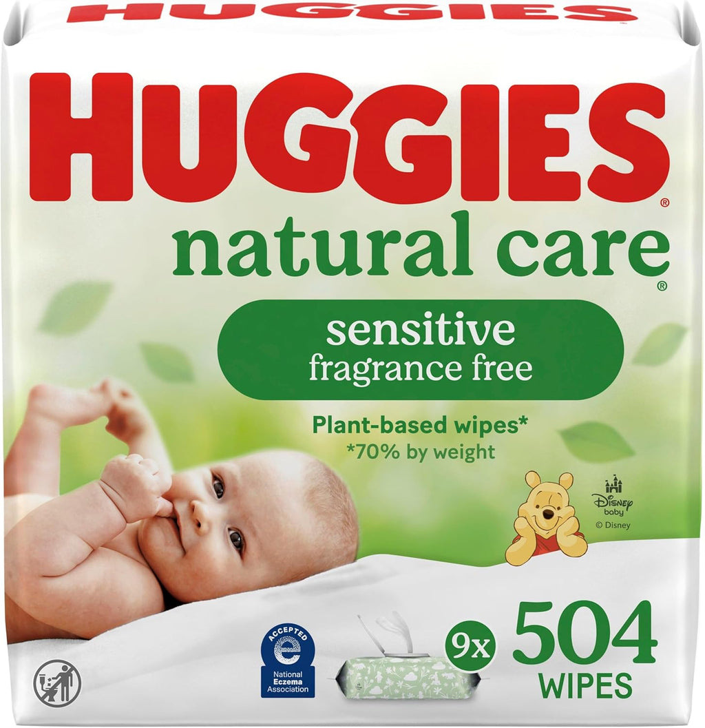 Buy now Baby Wipes, Huggies Natural Care Sensitive Baby Diaper Wipes, Unscented, Hypoallergenic, 1 Flip-Top Packs (56 Wipes Total) at indiglob india