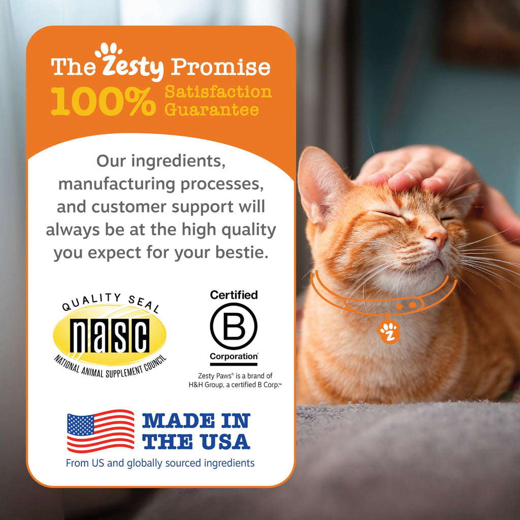 Zesty Paws Cat Calming Bites - Ashwagandha, Bacon, 60 Ct
