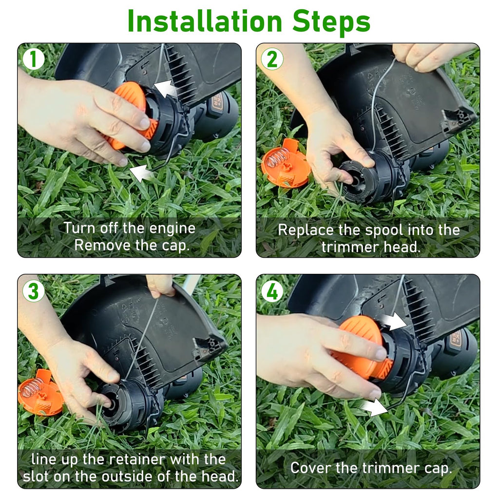 AF-100 Line String Trimmer Weed Eater Spool for Black & Decker 0.065" 30ft