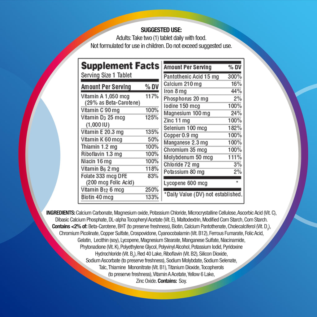 Centrum Multivitamin for Men, Multivitamin/Multimineral Supplement with Vitamin D3, B Vitamins and Antioxidants, Gluten Free, Non-GMO Ingredients - 120 Count