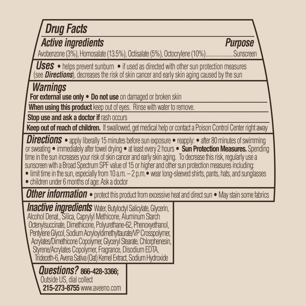 Aveeno Protect + Hydrate Sunscreen Lotion for Body & Face with Prebiotic Oat, SPF 60 Broad Spectrum Sunscreen, Paraben, & Oil Free, Water & Sweat Resistant (80-min) for Sensitive Skin, 12 FI Oz