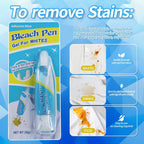 Bleach Pen, Bleach Pen For Clothing, Stain Remover Pen, Instant Travel Stain Cleaner for Clothes, Food, Wine, Coffee, Makeup, Clothing Bleached DIY Design, Portable & Easy Use (1 pack)