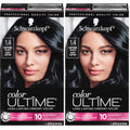 Schwarzkopf Color Ultime 1.4 Sapphire Black Hair Dye, Permanent Intense Black with Diamond Brilliance, Fade-Resistant, Covers Grays, All Hair Textures (Pack of 2)