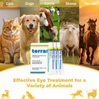 Pet Eye Health for Dogs, Cats, Cattle, Sheep, Horses, Birds, Puppies and Kittens - 3 x 0.35 oz (10 g) Tubes