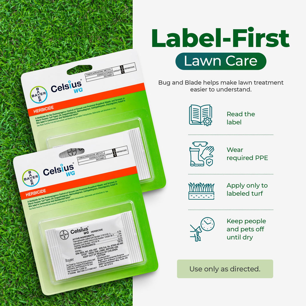 Celsius WG Herbicide 2-Pack with Bug And Blade Weed ID Card