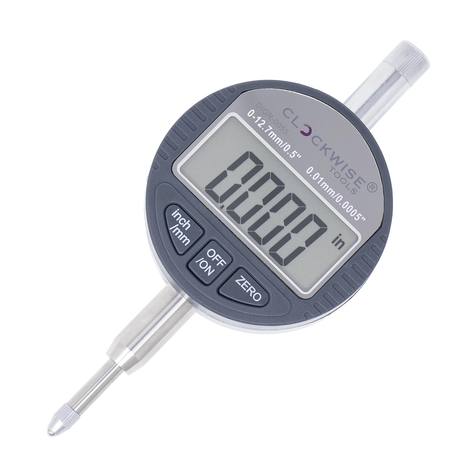 Buy now Clockwise Tools Digital Indicator with Magnetic Base Holder Stand, DIBR-0105 0-1 Inch/25.4mm, Inch/Metric Conversion, Auto Off DIGR-0055; 0-0.5" 12.7mm at indiglob india