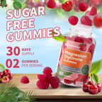 600mg Magnesium Glycinate Gummies, 120 Count | Magnesium Glycinate & Citrate Blend with Ashwagandha & Zinc, Sugar Free Vegan Cherry Gummies, 60-Day Supply