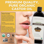 Buy now Viva Naturals Cold pressed Organic Castor Oil 16 fl oz - Castor Oil for Face, Eyelashes, Traditional Eyebrow Serum, Hair Oil - Certified Organic & Non-GMO at indiglob india