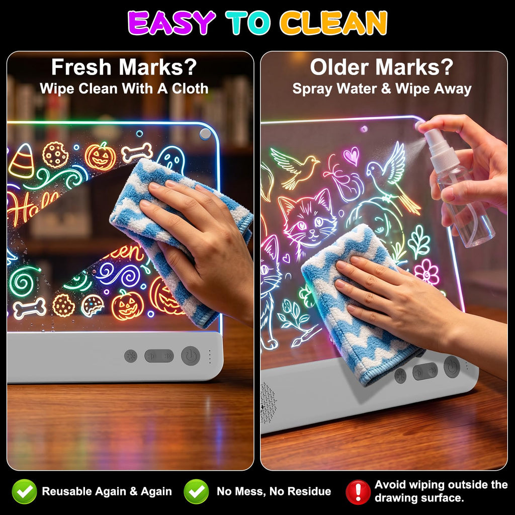 16" LED Drawing Board with Blue-Tooth,Kids Birthday Gift for Girls,Boys