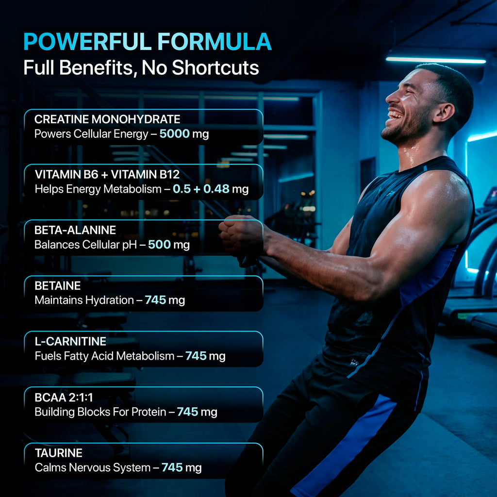 Creatine Monohydrate Gummies Complex 8500MG - Energy Chews, Men & Women