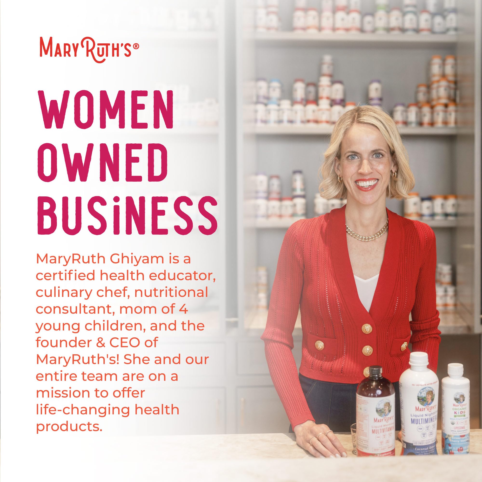 MARYRUTH'S 3-in-1 Daily Health Probiotics + Postbiotics for Women | Hormone Support & Gut Health Supplement for Women | Women’s Probiotic Supports Vaginal Health | 50 Billion CFU | Vegan | 30 ct