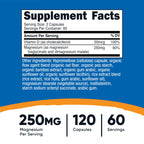 Nutricost Magnesium Glycinate + Malate (250mg) 120 Caps, High Absorption