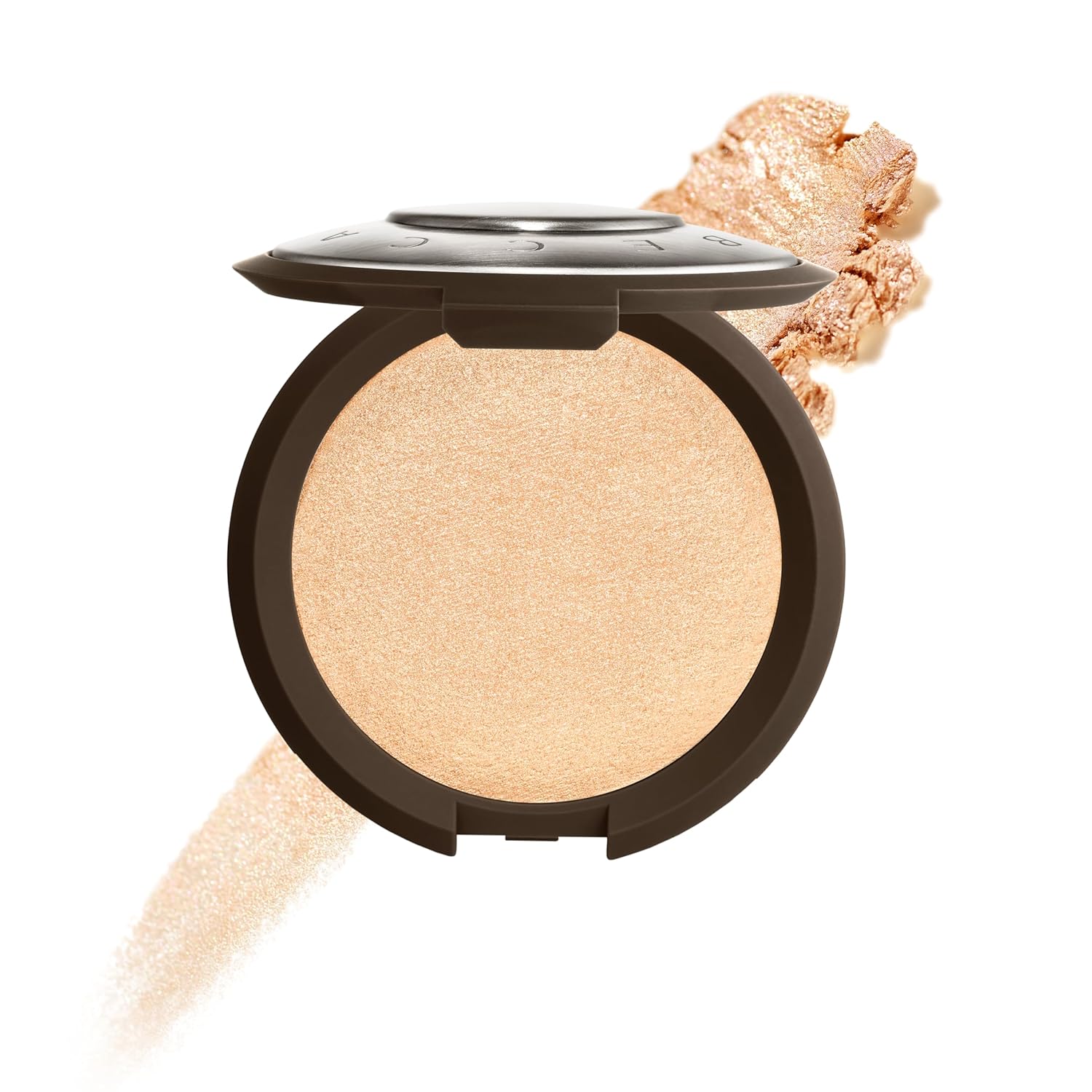 Buy now Smashbox X BECCA Shimmering Skin Perfector Pressed Highlighter | Creamy Formula that Melts into Skin for a Natural, Radiant, Glow-Boosting Highlight 02 - Moonstone (Pale with Incandescent Gold) Full Size, 0.25 Ounce at indiglob india