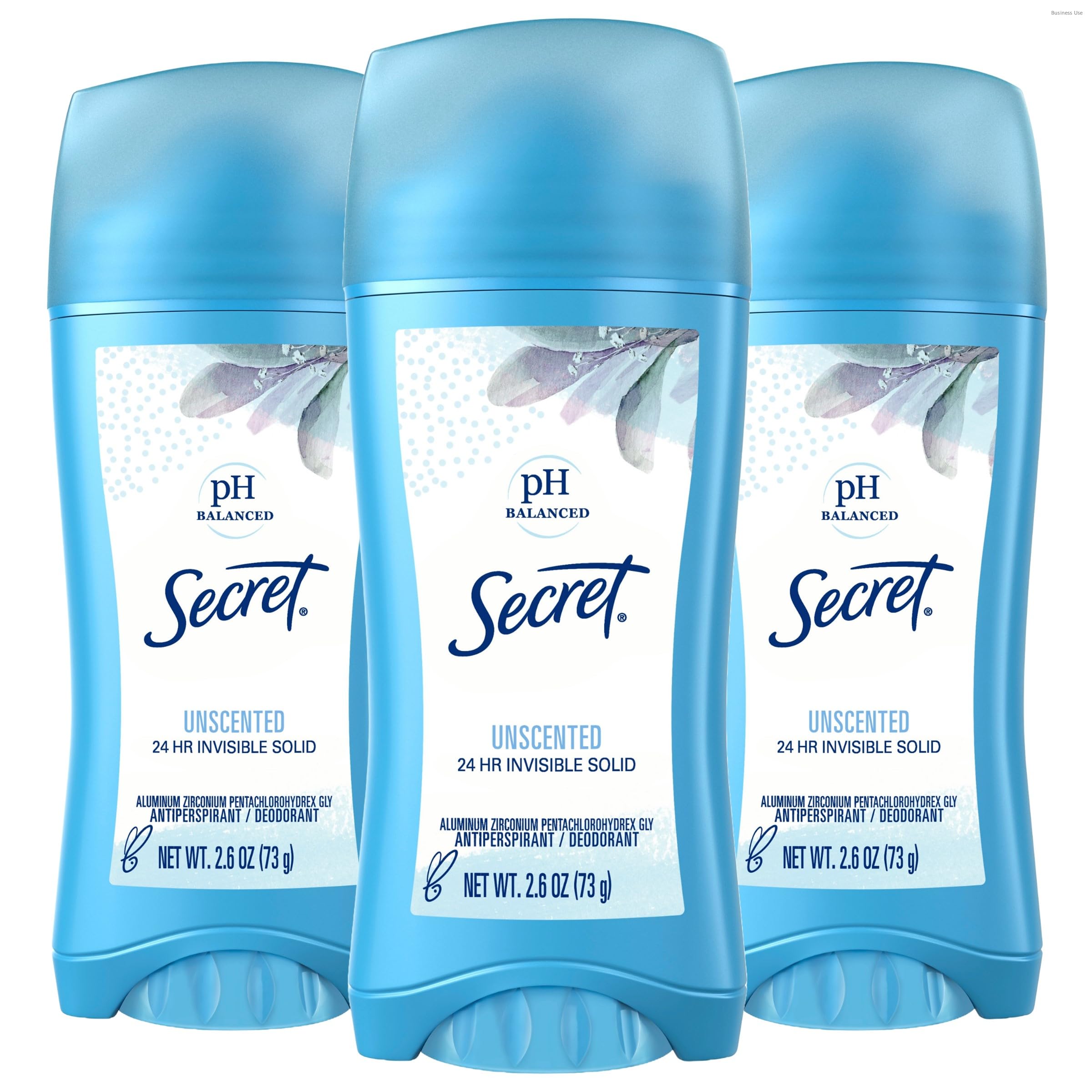 Secret Antiperspirant and Deodorant for Women, 24hr Sweat & Odor Protection, PH Balanced Protection, Gentle on Skin, Wide Solid, Powder Fresh Scent, 2.7 oz (Pack of 2)