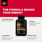 GNC Mega Men Energy & Metabolism Multivitamin for Men, 180 Count | Clinically Studied Antioxidants Support Energy Production, Colon and Prostate Health, Calorie Burning, and Mental Sharpness