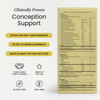 Perelel Conception Fertility Prenatal Vitamins, Folate, CoQ10 & DHA Omega 3 | Women's Fertility Support Multivitamin, Choline, Vitamin B6, & Vitamin D, Soy & Gluten Free, Non-GMO, 30 Daily Pill Packs