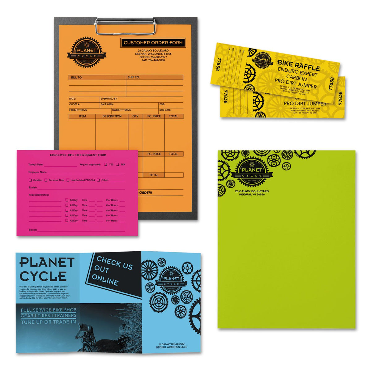 Neenah Astrobrights® Bright Color Paper, Letter Size Paper, 24 lb, Assorted Colors, 500 Sheets