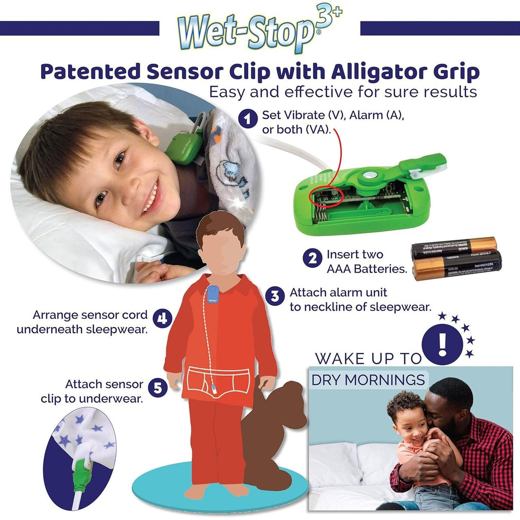 Buy now 3 Green Bedwetting Enuresis Alarm with Loud Sound and Strong Vibration for Boys or Girls, Proven Solution for Bedwettersâ€¦ at indiglob india