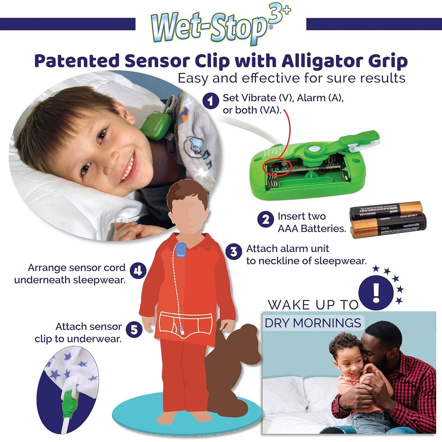 Buy now 3 Green Bedwetting Enuresis Alarm with Loud Sound and Strong Vibration for Boys or Girls, Proven Solution for Bedwettersâ€¦ at indiglob india