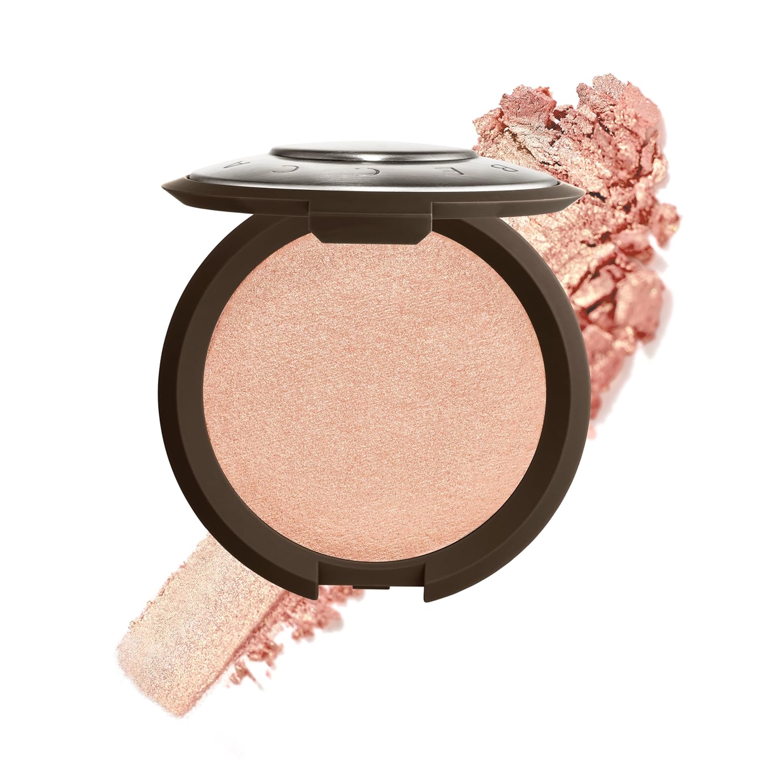 Buy now Smashbox X BECCA Shimmering Skin Perfector Pressed Highlighter | Creamy Formula that Melts into Skin for a Natural, Radiant, Glow-Boosting Highlight 04 - Rose Quartz (Pale Pink with Gold Pearl) Full Size, 0.25 Ounce at indiglob india