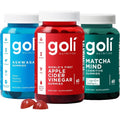 Goli Favorites Trio: Ashwagandha KSM-66, Apple Cider Vinegar, Matcha Mind Supplements with Cognizin, Vitamins D2 and B12