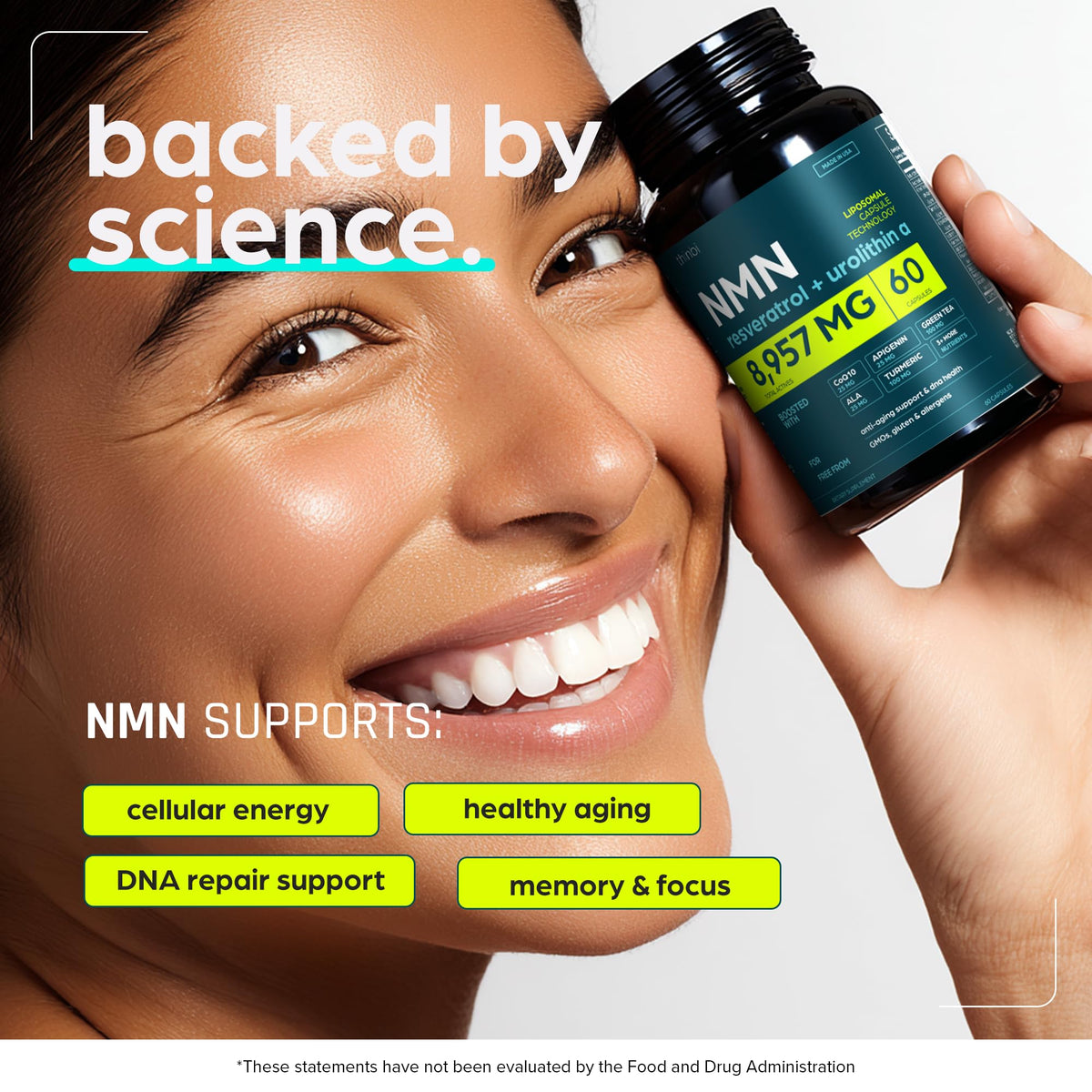 Thinbi NMN & NAD Supplement with Urolithin A, 60 Count
