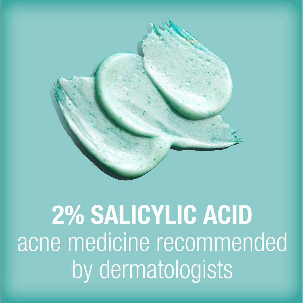Neutrogena Oil Free Acne Stress Control Power Clear Face Scub, 4.2 fl oz | 2% Salicylic Acid, Acne-Prone Skin, Exfoliating Daily Facial Scrub