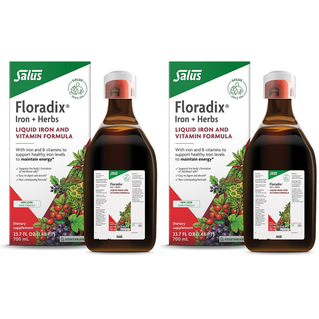 Floradix Iron & Herbs, Herbal Supplement for Men and Women, 8.5 fl oz | Liquid Iron Supplement with Vitamin C, Vitamin B Complex & Ferrous Gluconate Iron for Energy Support & Red Blood Cells*