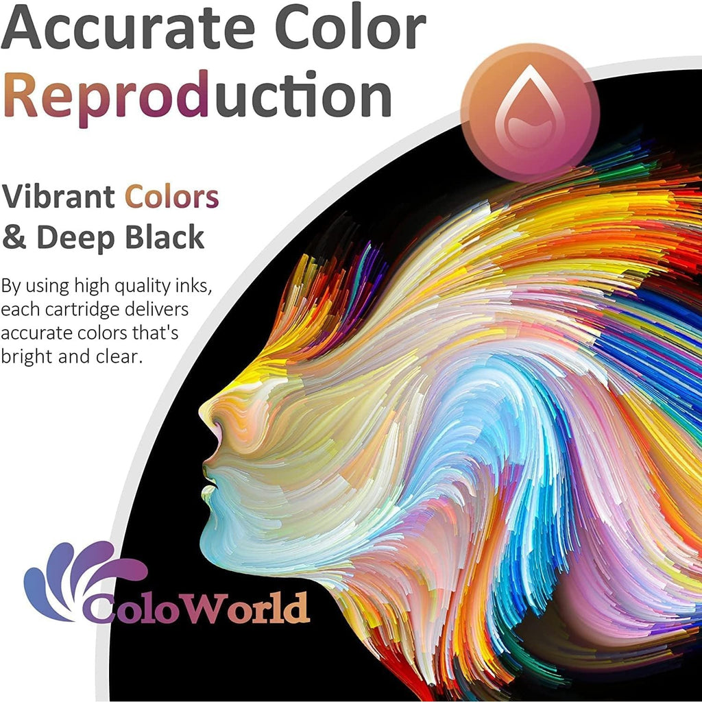 ColoWorld Ink Cartridge Replacement for HP 61 Ink Cartridge Combo Pack Fit for Envy 4500 4502 5530 DeskJet 2512 1512 2542 2540 2544 3000 3052a OfficeJet 4630 Printer (1 Black,1 Color)