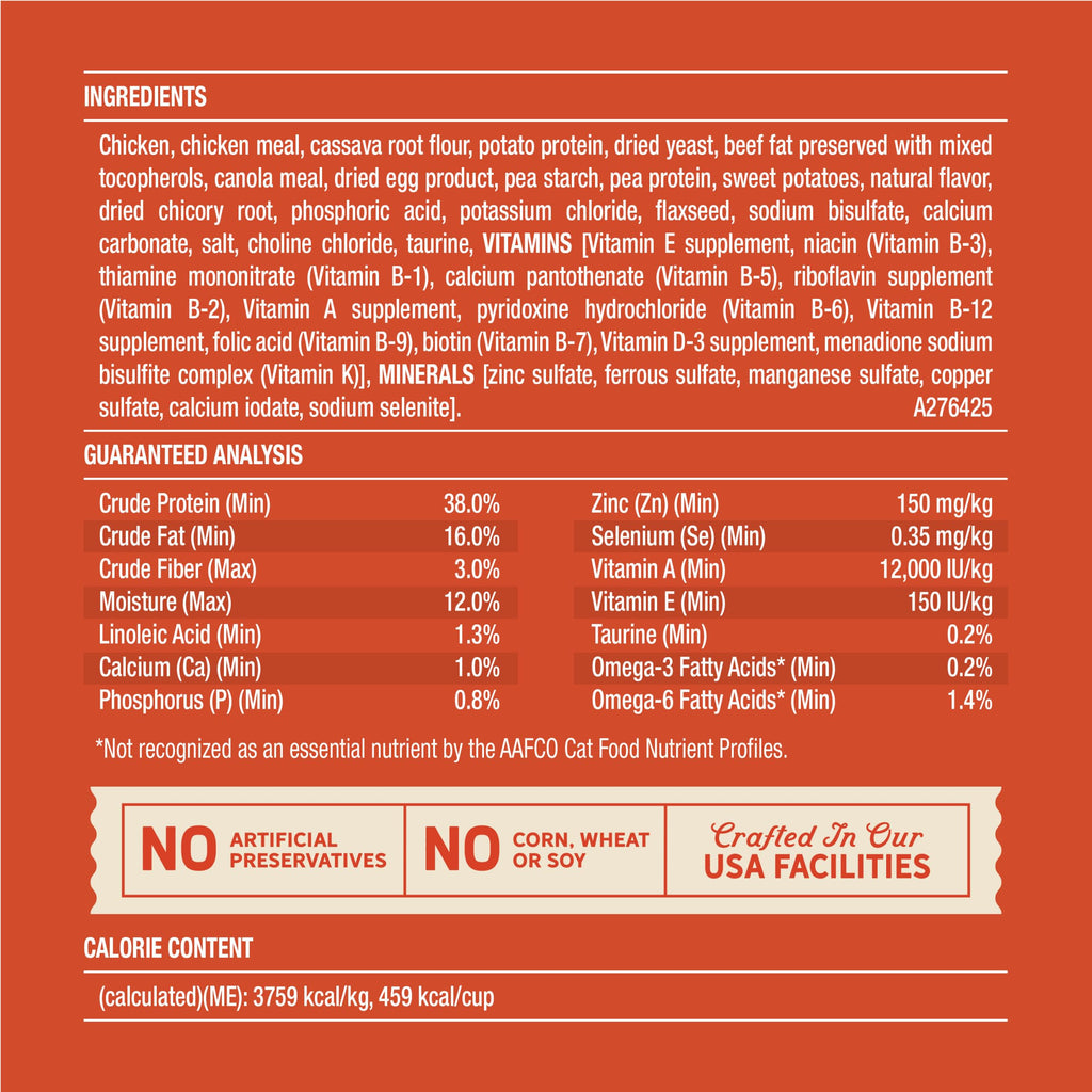 Merrick Purrfect Bistro Natural Dry Cat Food for Adult Cats, 4 lb. Bag