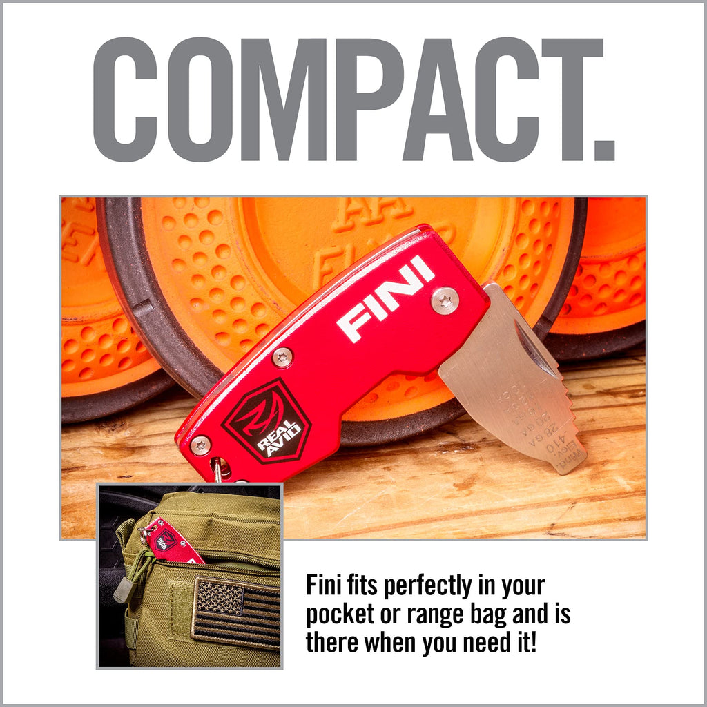 Real Avid FINI Shotgun Tool Choke Wrench with Shotgun Scope Adjuster and Shotgun Keychain, Hunting Gear and Shotgun Accessories for Trap Shooting and Skeet Shooting