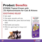 Zymox Cat & Kitten Topical Cream w/ .5% hydrocortisone - 1 oz. Tube