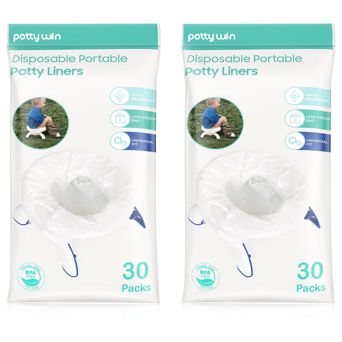 [60 Counts] Disposable Potty Liners compatible with OXO Tot 2-in-1 Go Potty