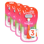 Gillette Venus Tropical Women's Disposable Razor, 3 Count