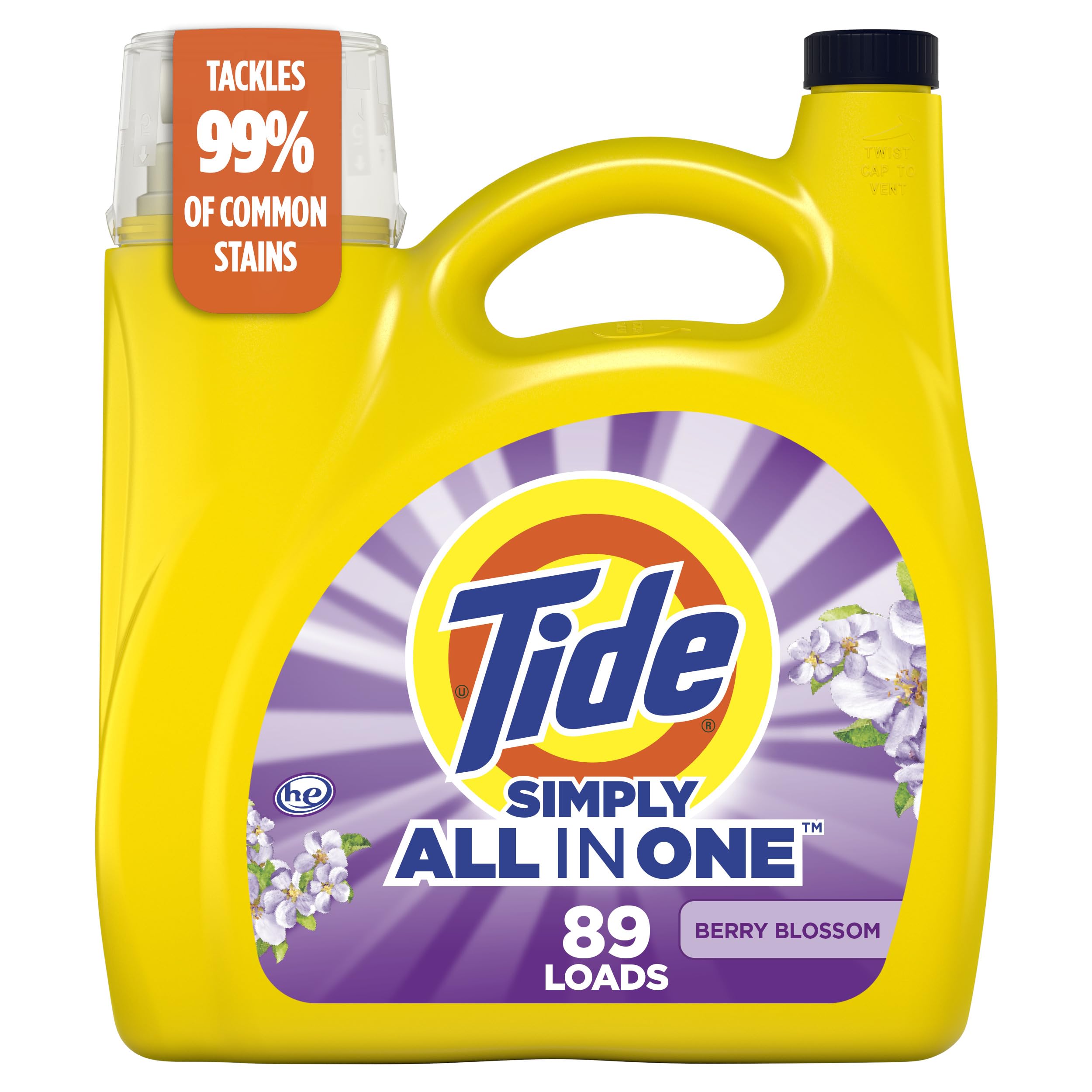 Buy now Tide Simply All-In-One Liquid Laundry Detergent, Refreshing Breeze Scent, 6 Loads, 10 fl oz Berry Blossom (B0CPTCYNZD) at indiglob india