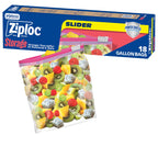 Buy now Ziploc Gallon Food Storage Slider Bags, Power Shield Technology for More Durability, 68 Count 18 Count at indiglob india