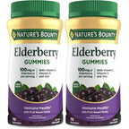 Nature's Bounty Elderberry Gummies 100 mg, 70ct | Supports Immune Health, Contains Vitamins A, C, D, E, Zinc