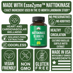 Nattokinase 10800 fu Exact Ingredient and Facility Used in Clinical Study