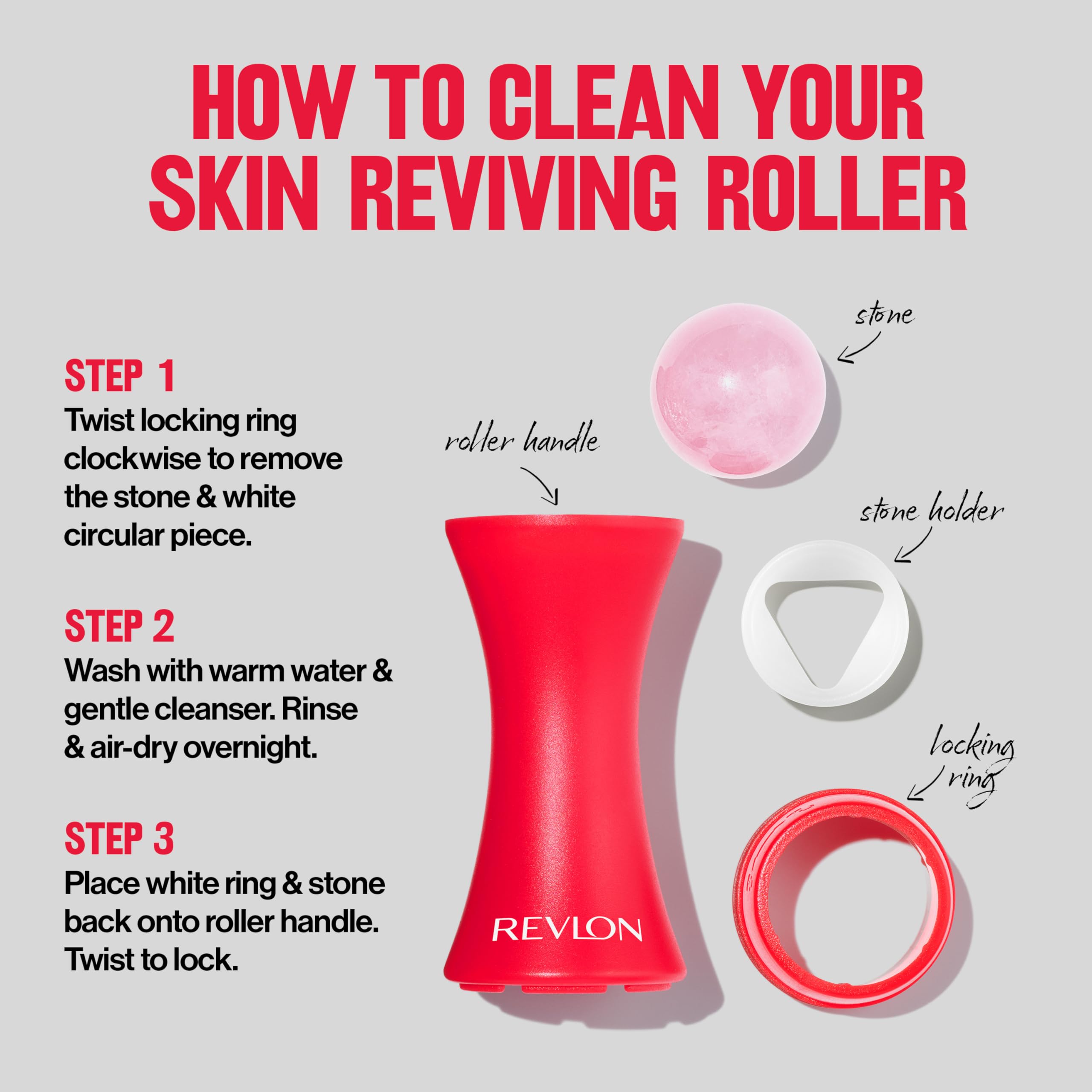 Buy now Revlon Skin Reviving Roller with Rose Quartz for All-Day Facial Reviving & Brightening, Compact & Reusable, Gentle on Skin, 1 count at indiglob india
