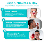 AirPhysio | Drug-Free Portable Breathing Trainer Device for Lungs | Breathe Better, Improve Lung Health & Mucus Clearance | Average Lung Capacity Device | Made in Australia