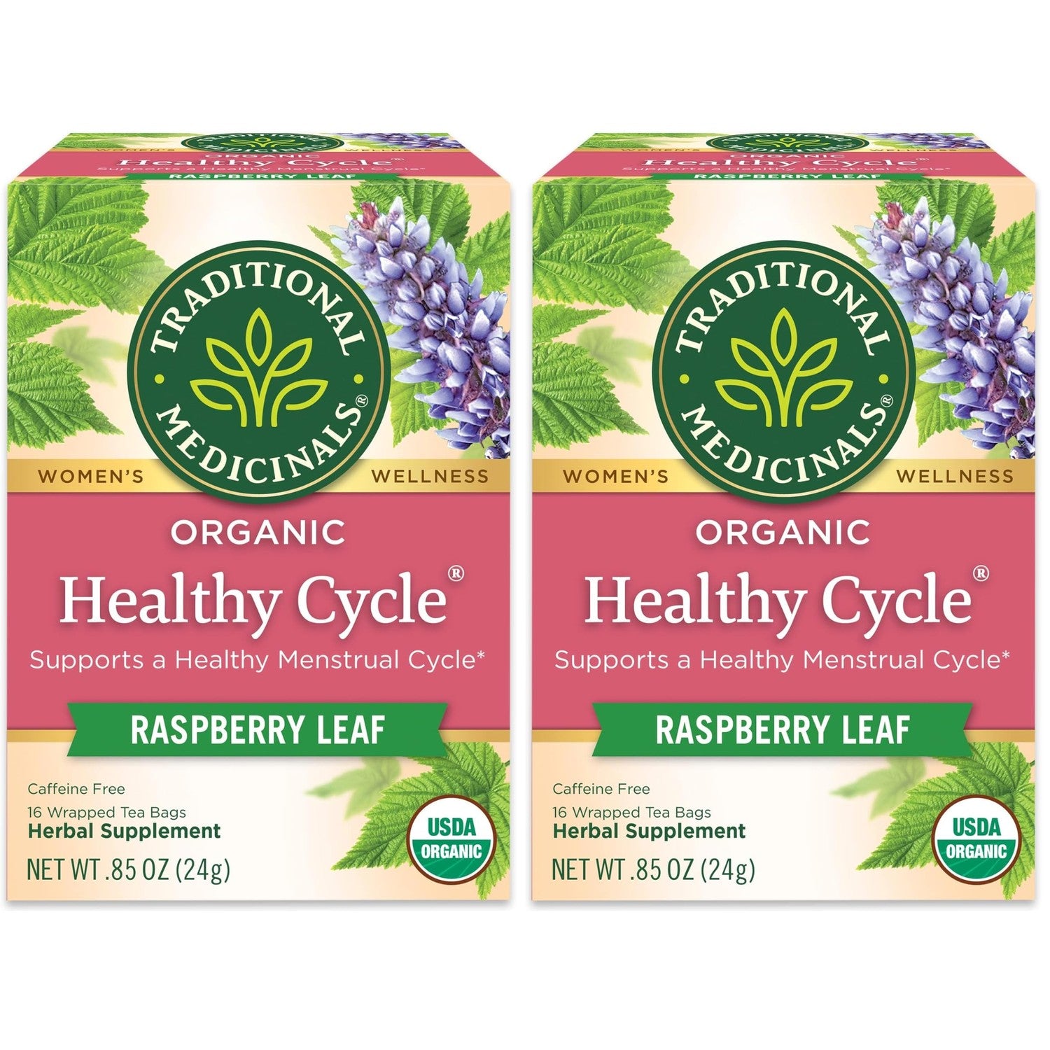 Buy now Traditional Medicinals Organic Raspberry Leaf Herbal Tea, Eases Menstrual Cramps & Supports Healthy Pregnancy, (Pack of 1) - 16 Tea Bags Healthy Cycle 16 Count (Pack of 2) at indiglob india