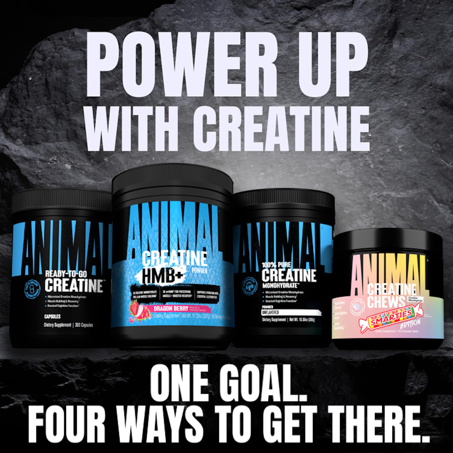 Animal Creatine Monohydrate Powder — Micronized for Muscle Recovery, Cellular Energy, and Daily Wellness — for Men and Women — Unflavored 300g