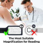 Buy now MAGNIPROS Patented 6X Large Magnifying Glass with Light | 3 Color Light Modes | Anti-Glare Lens & Stepless Dimmable LEDs | Perfect for Reading Fine Print & Inspection - Ideal for Seniors & Low Vision at indiglob india