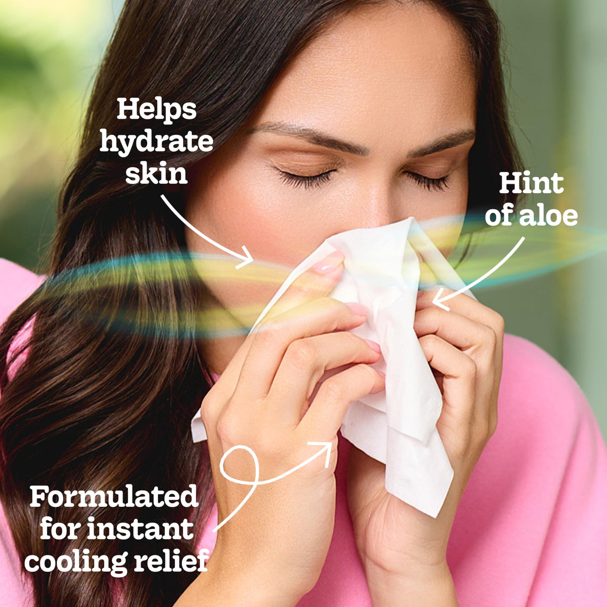 Kleenex Cooling + Aloe Facial Tissues, 4 Cube Boxes, 50 Tissues per Box