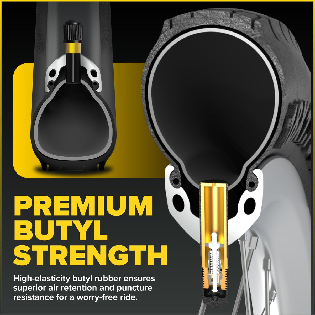 Ultraverse 27.5" Bike Inner Tubes 27.5 x 1.75, 1.95, 2.10, 2.125 - Set of 2