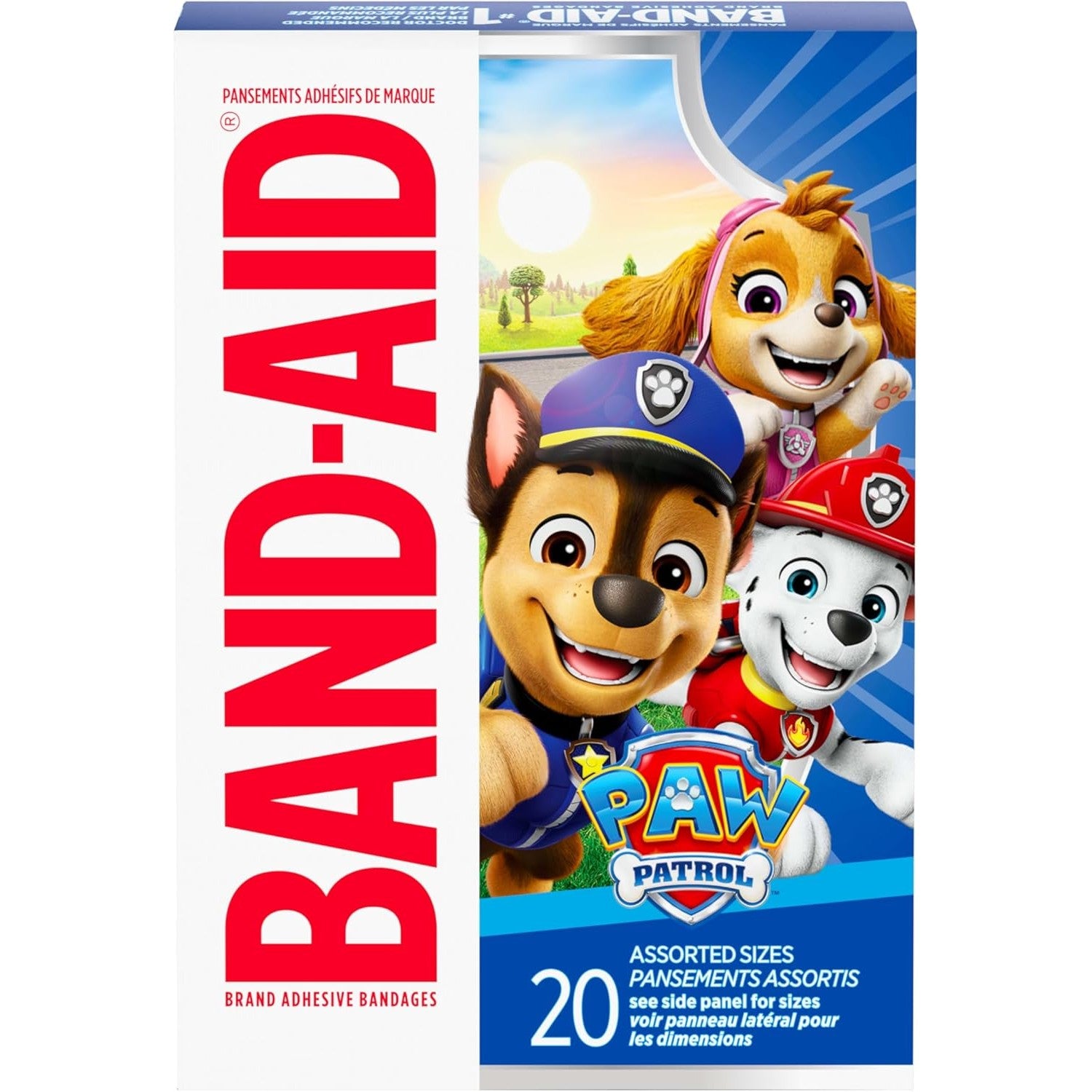 Buy now Band-Aid Brand Sterile Adhesive Individually Wrapped Bandages for Kids Featuring Nickelodeon Paw Patrol Characters, First Aid & Wound Care of Minor Cuts & Scrapes, Assorted Sizes 20 ct at indiglob india