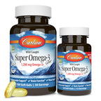 Carlson Super Omega-3 Gems, 1200 mg, Omega-3s, 100 + 30 Softgels | with EPA and DHA; Wild Caught Norwegian Fish Oil Supplement; Sustainably Sourced Fish Oil Capsules; Omega 3 Supplements