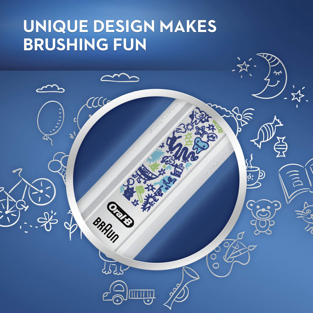 Buy now Oral-B Kids Electric Toothbrush with Coaching Pressure Sensor and Timer, Rechargeable Toothbrush with Brush Head, Sparkle & Shine at indiglob india